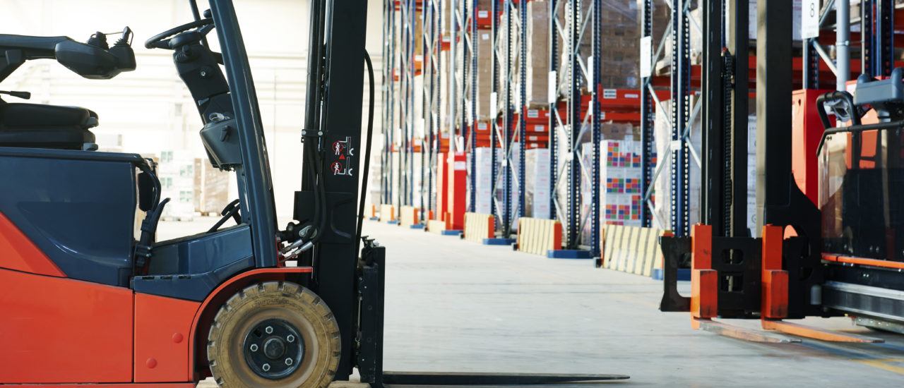 fork lift in warehouse
