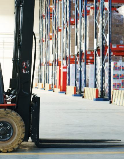 fork lift in warehouse